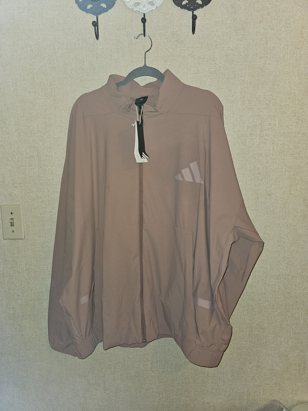 Adidas Dusty Rose Lightweight Zip-Up Jacket